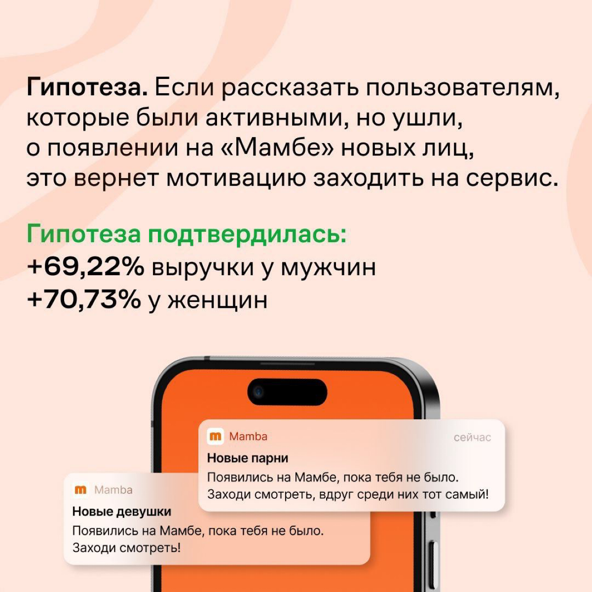 Сервис знакомств «Мамба» тестирует коммуникации с контрольной группой, чтобы понять, что они действительно работают и приносят компании деньги | Сетка — социальная сеть от hh.ru