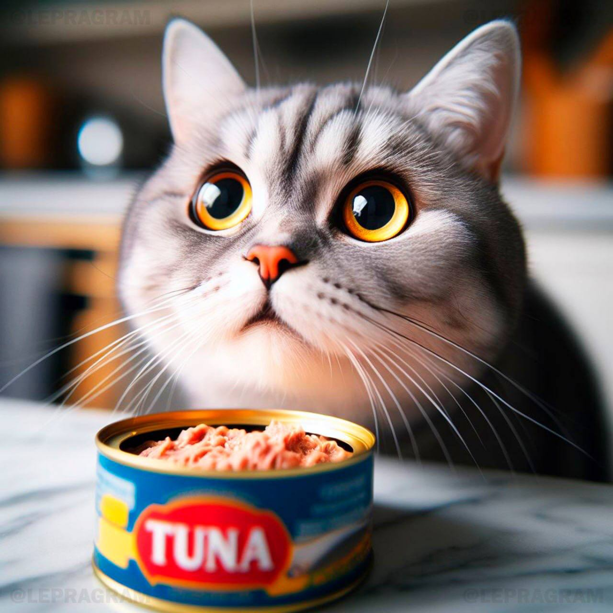 #Нейросеть #DALL-E3 попросили сгенерировать голодного котика, каждый раз делая его всё голоднее и голоднее 🐈 
и все равно милее существа не найти 😻 | Сетка — социальная сеть от hh.ru