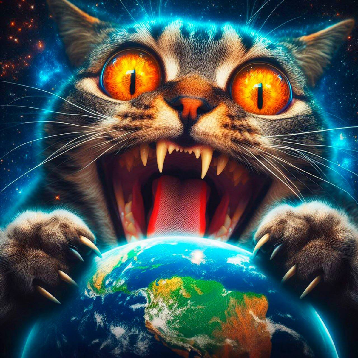 #Нейросеть #DALL-E3 попросили сгенерировать голодного котика, каждый раз делая его всё голоднее и голоднее 🐈 
и все равно милее существа не найти 😻 | Сетка — социальная сеть от hh.ru