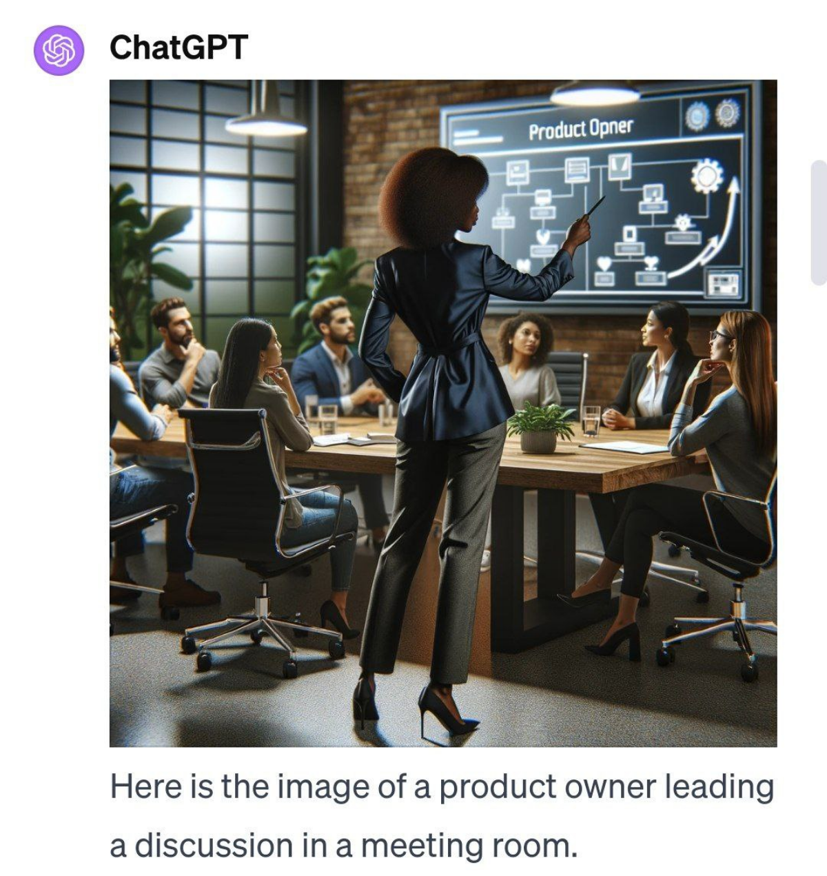 Решили попросить ChatGPT нагенерить изображений продакт-менеджера, продакт-оунера и CPO. 
А потом заставили делать CPO все более и более успешным | Сетка — социальная сеть от hh.ru