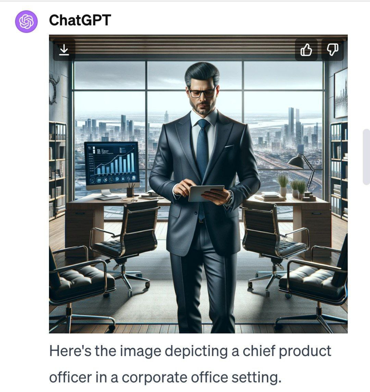 Решили попросить ChatGPT нагенерить изображений продакт-менеджера, продакт-оунера и CPO. 
А потом заставили делать CPO все более и более успешным | Сетка — социальная сеть от hh.ru