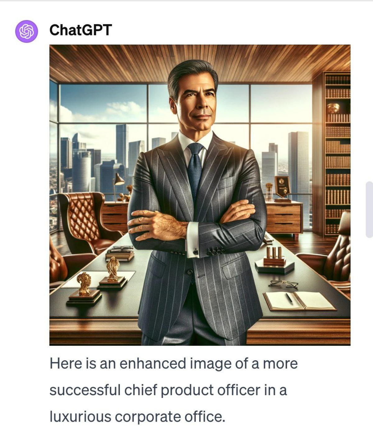 Решили попросить ChatGPT нагенерить изображений продакт-менеджера, продакт-оунера и CPO. 
А потом заставили делать CPO все более и более успешным | Сетка — социальная сеть от hh.ru