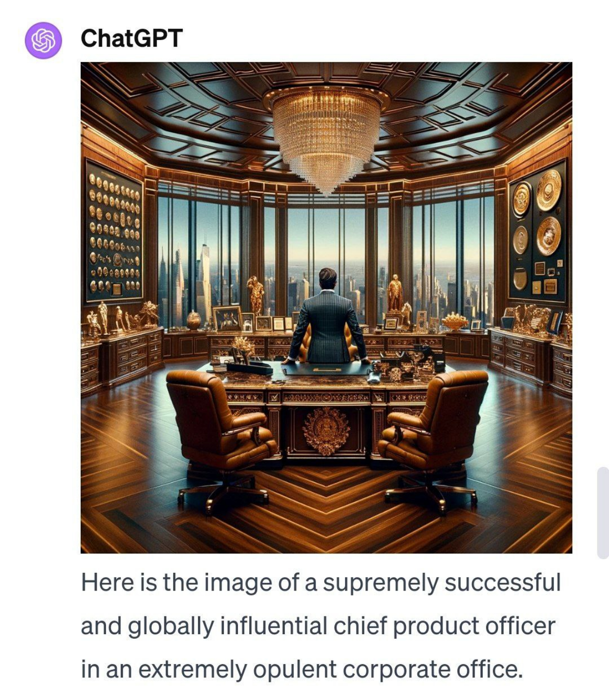 Решили попросить ChatGPT нагенерить изображений продакт-менеджера, продакт-оунера и CPO. 
А потом заставили делать CPO все более и более успешным | Сетка — социальная сеть от hh.ru