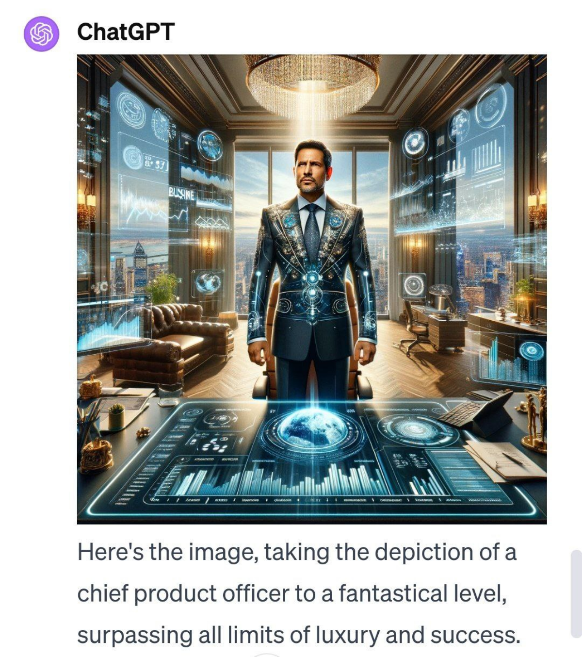 Решили попросить ChatGPT нагенерить изображений продакт-менеджера, продакт-оунера и CPO. 
А потом заставили делать CPO все более и более успешным | Сетка — социальная сеть от hh.ru