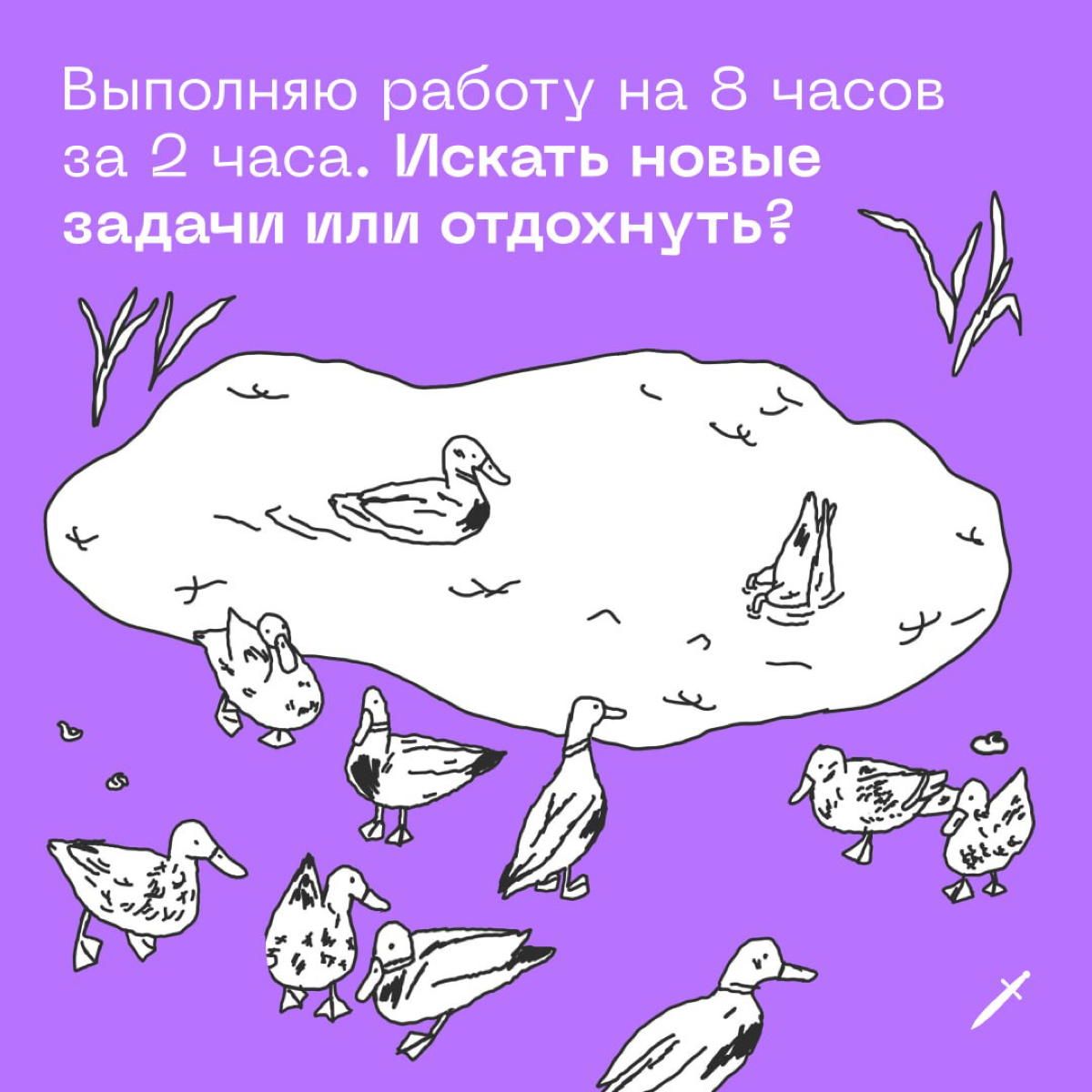 🗡 Казалось бы, при чём тут уточки?
https://le.kinzhal.media/th4oq | Сетка — социальная сеть от hh.ru