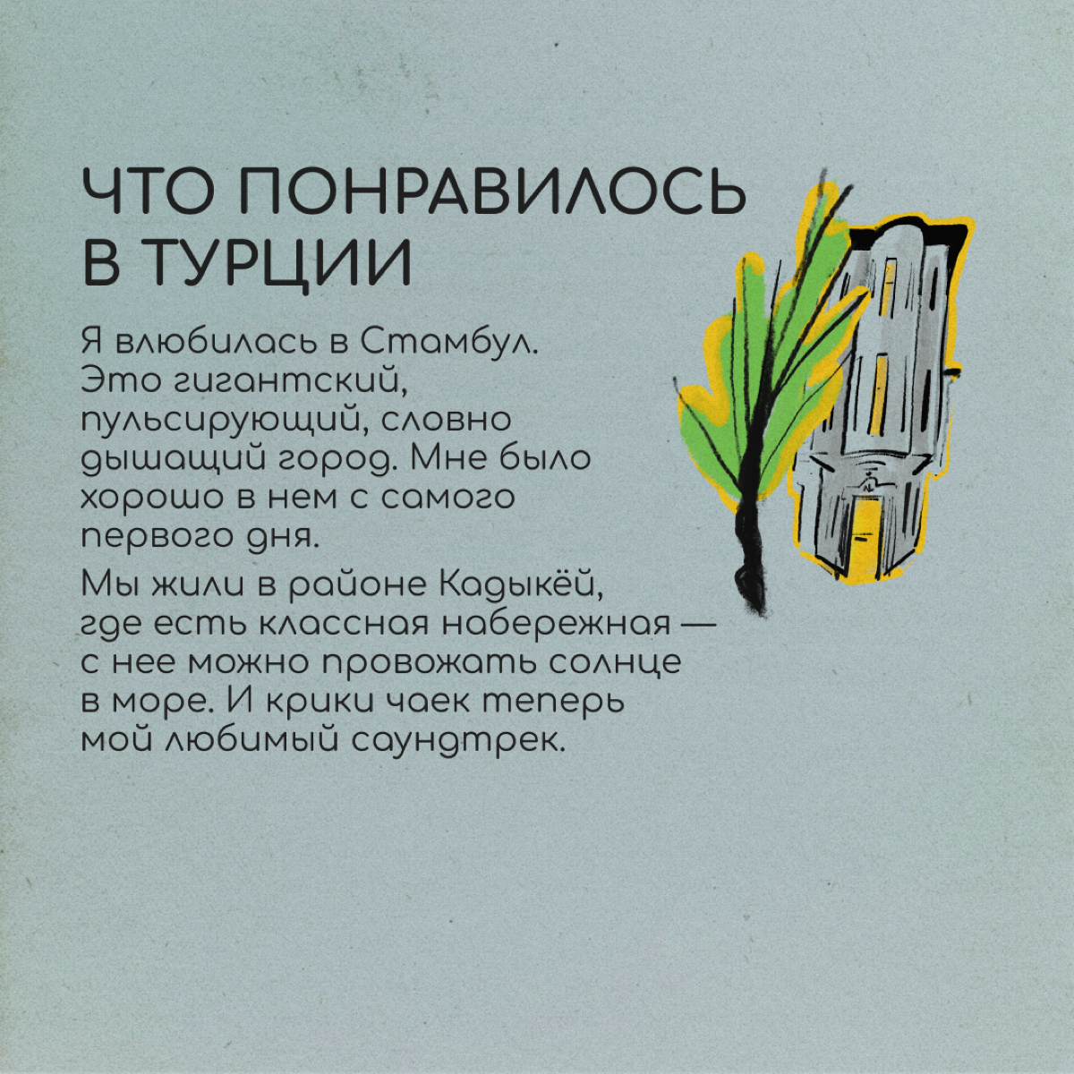 Привет! Меня зовут Таня Потапова, я с парнем и двумя кошками успела пожить чуть больше года в Турции, а сейчас мы перебрались в Грузию. 
Мы приехали в Каш в мае 2022-го | Сетка — социальная сеть от hh.ru