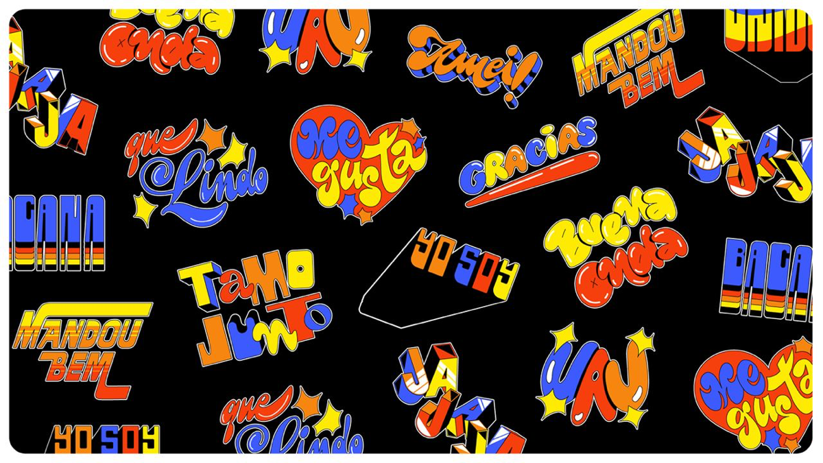 Vibrant Stickers: A Nod to Latinx Culture in Design — леттеринг-стикеры для приложения Apple Clips
Дизайнеры делали эти стикеры для латиноамериканской аудитории | Сетка — социальная сеть от hh.ru