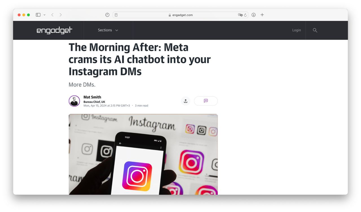 В личных сообщениях Instagram появился чат-бот Meta AI! 🤖 Он может отвечать на ваши вопросы, писать стихи и генерировать изображения по текстовым промтам | Сетка — социальная сеть от hh.ru