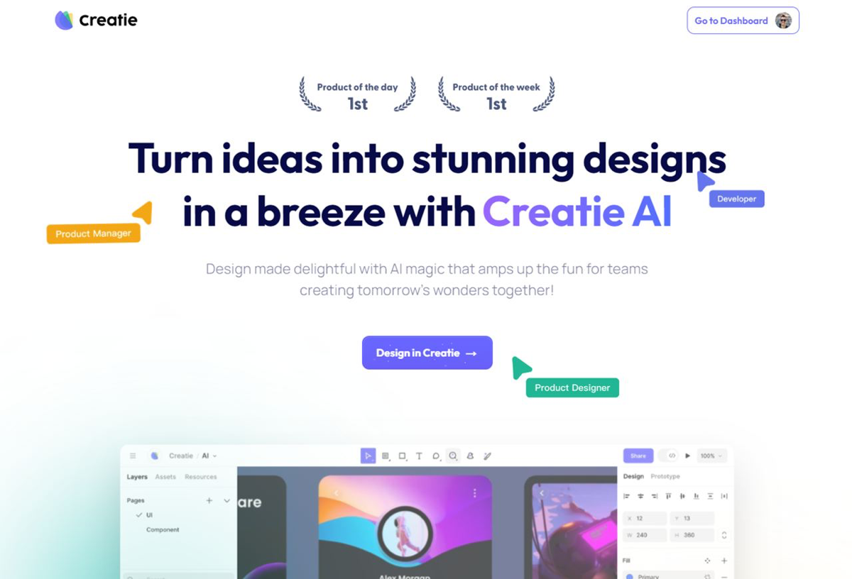 Creatie — браузерный графический редактор для UX/UI-дизайнеров с ИИ-функциями
Включает все необходимые фичи для создания интерактивных прототипов и проектирования интерфейсов | Сетка — социальная сеть от hh.ru