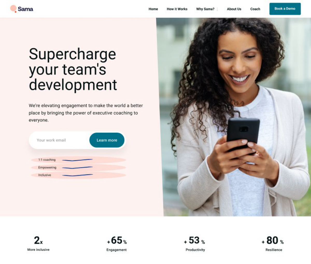 ​​Sama
Жанр: Коучинг
Формат: #figma
Ссылка: https://www.figma.com/file/Boyn9Gi8g56ys9f35dYPgQ/Sama?node-id=0%3A1 | Сетка — социальная сеть от hh.ru