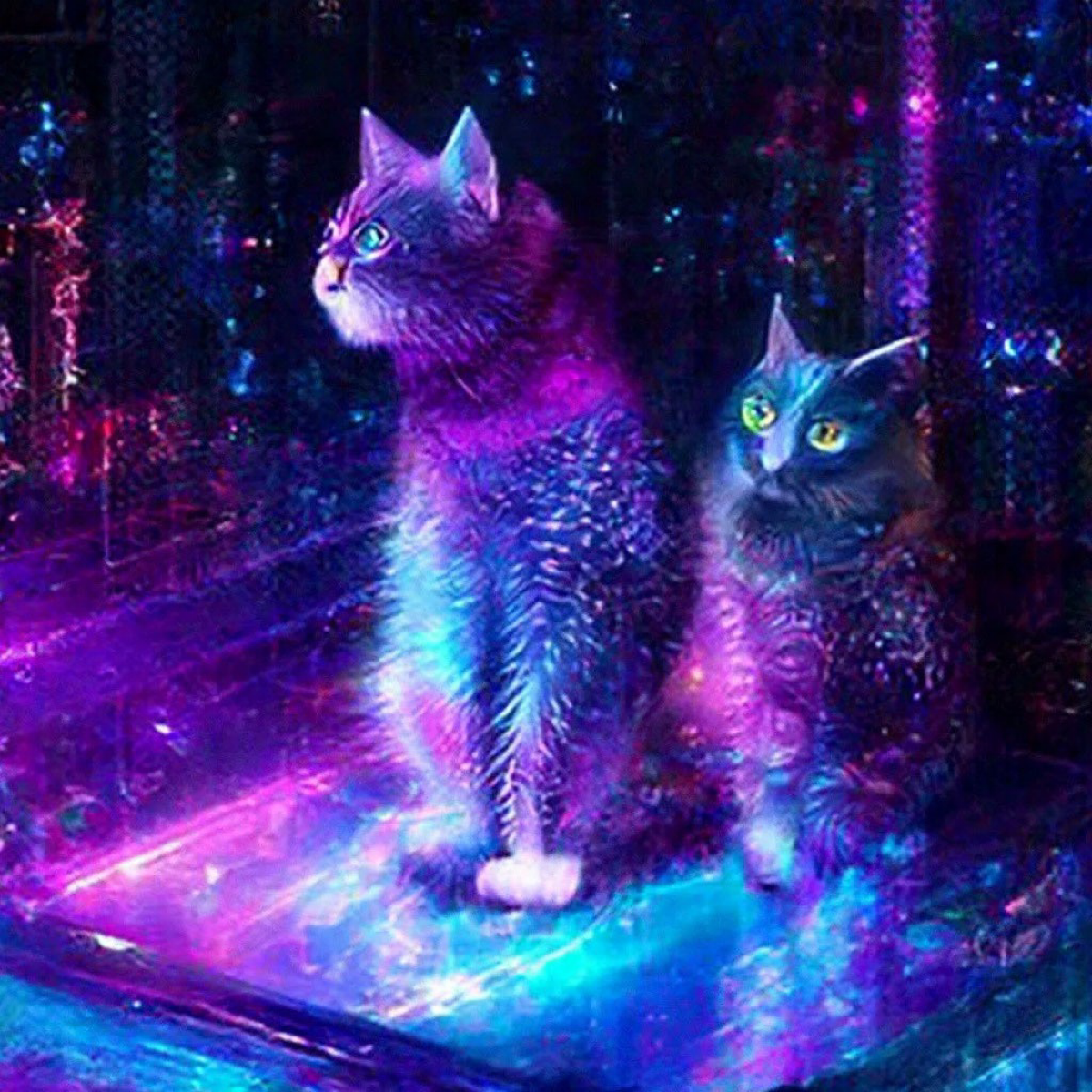 Красивая кибер-кошка - это виртуальный питомец, который был создан для того, чтобы помочь людям расслабиться и снять стресс | Сетка — социальная сеть от hh.ru