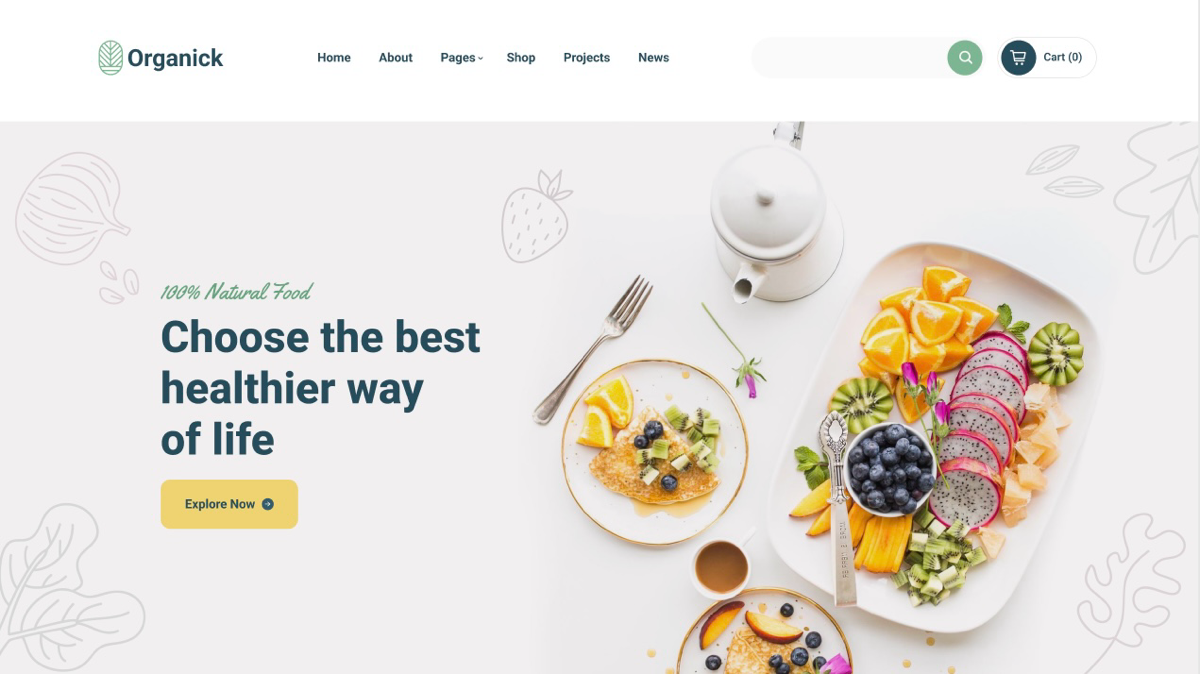 Organick
Сайт доставки натуральной еды
→ Жанр: #MultiPage
→ Сложность: #сложный
→ Язык: #EN
→ Адаптив: Нет
Ссылка на макет: https://www.figma | Сетка — социальная сеть от hh.ru