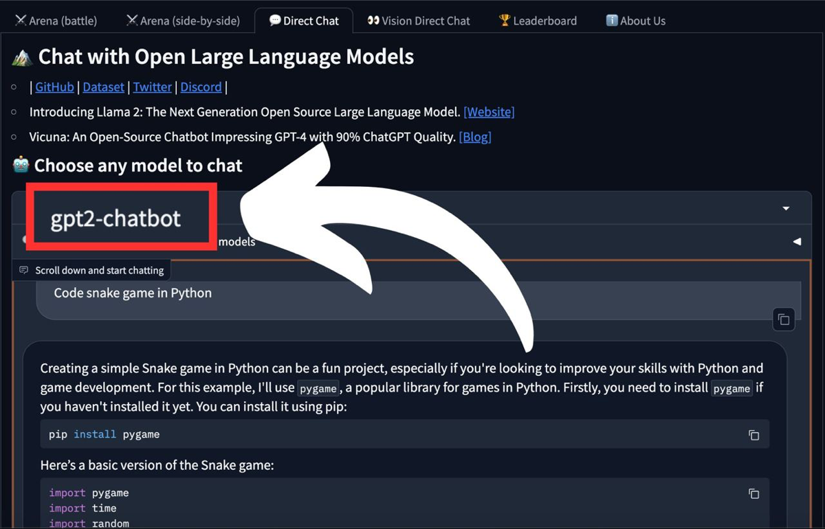 В сети появилась загадочная LLM под названием gpt2-chatbot 🧐 Пользователи считают, что это новая версия от OpenAI — GPT-4 | Сетка — социальная сеть от hh.ru