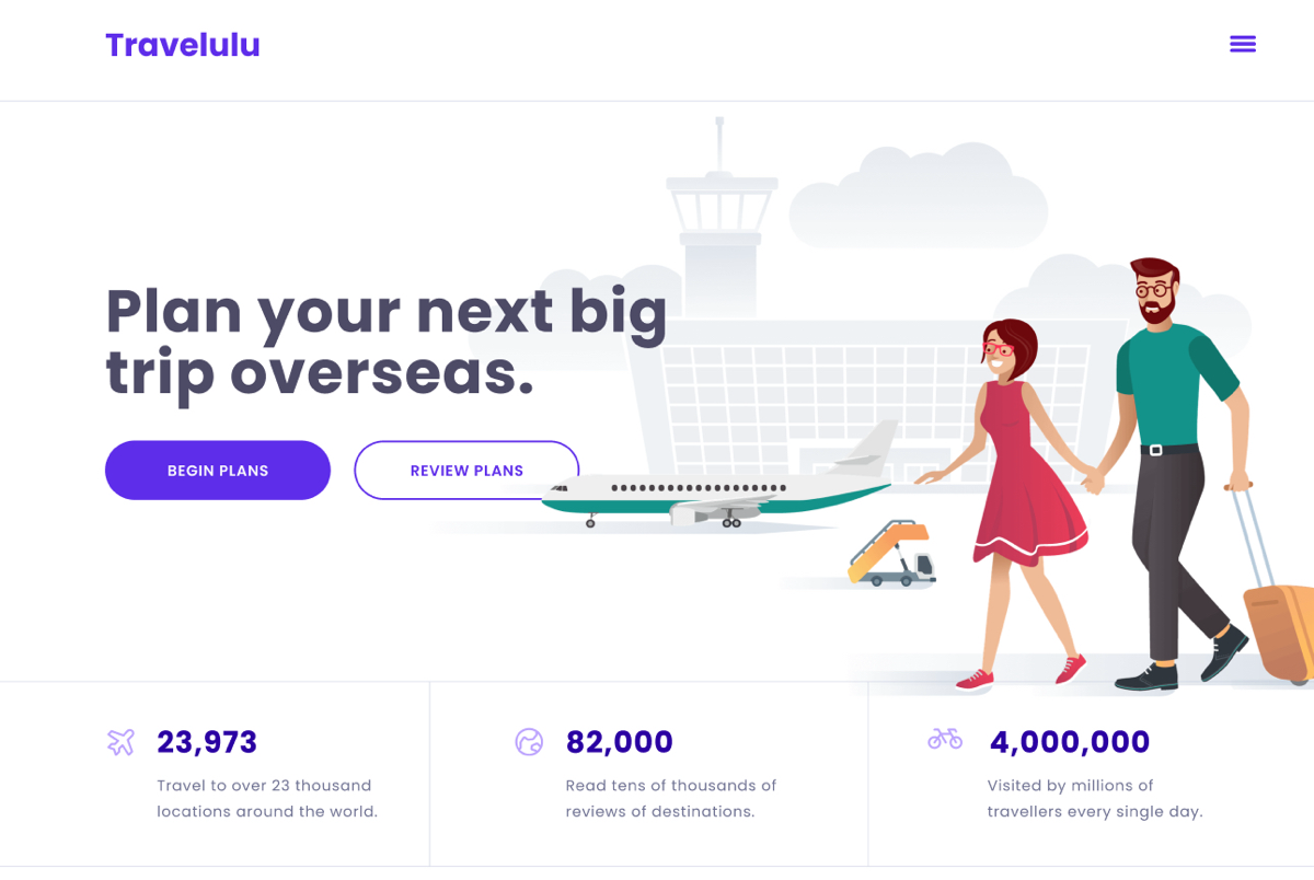 Travelulu
Сайт туристического агентства
→ Жанр: #MultiPage
→ Сложность: #средний
→ Язык: #EN
→ Адаптив: Есть
Ссылка на макет: https://www.figma | Сетка — социальная сеть от hh.ru