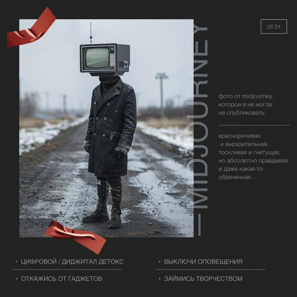 Мне нравится тестировать различные промты для Midjorney.
Даже если понимаю, что они совершено некоммерческие и результат генераций не будет использоваться в дизайне сайтов или карточек товара | Сетка — социальная сеть от hh.ru