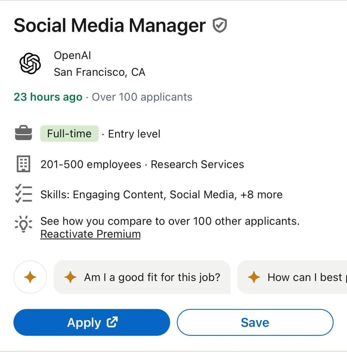 OpenAI ищет кожаного на должность SMMщика | Сетка — социальная сеть от hh.ru