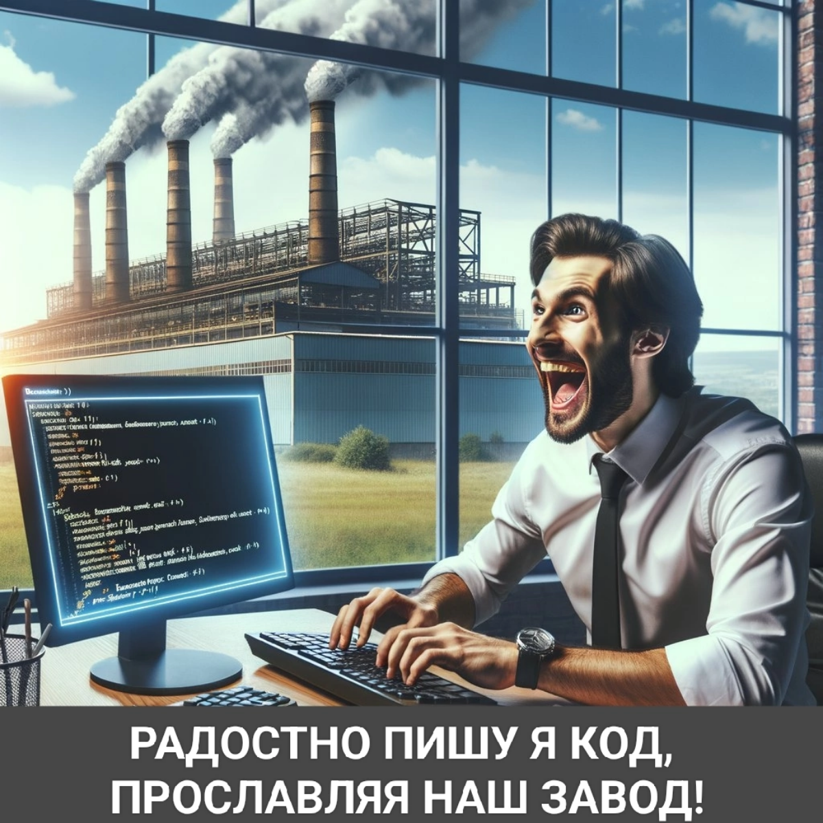 Радостно пишу я код, прославляя наш завод! | Сетка — социальная сеть от hh.ru
