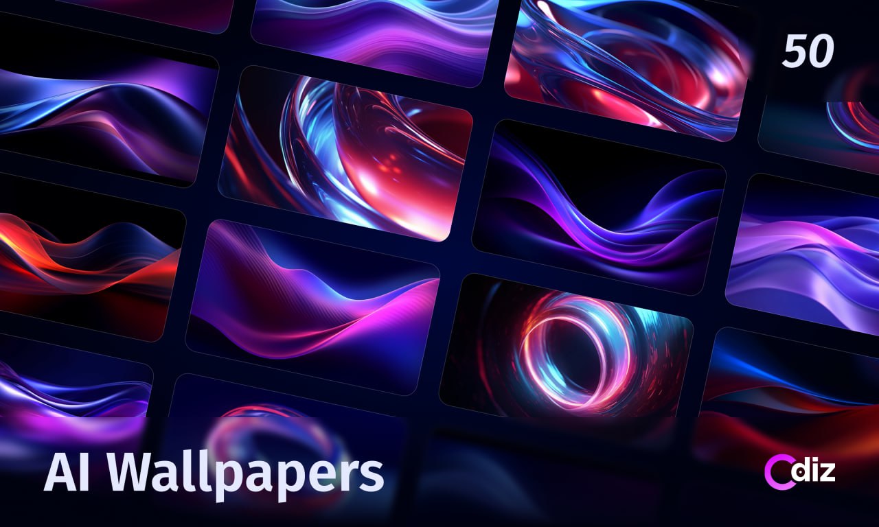 #ресурсы #фон #дизайн #figma
AI Wallpapers - 4K
Абстрактные фоны в разрешении 4К, сгенерированные нейросетью. В паке 50 изображений в 7 палитрах. Скоро появится премиум-версия в 8К.
Odiz | Telegram | Сетка — социальная сеть от hh.ru