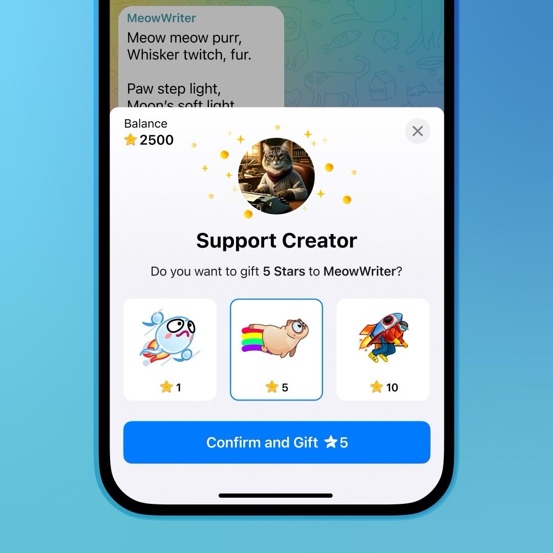 Разбираю обновление с платежами в Звёздах в Telegram
Telegram запускает платежи в новой встроенной валюте — Звёздах. 
Новость не удивляет совершенно | Сетка — социальная сеть от hh.ru