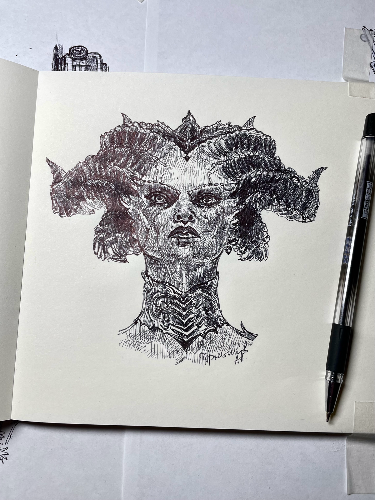 Когда переборщил с стайлингом 🖊️
#традишка #рисунок #художник #свободноевремя | Сетка — социальная сеть от hh.ru