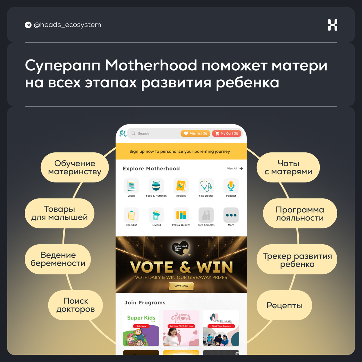 Motherhood — суперапп для малазийских матерей | Сетка — социальная сеть от hh.ru