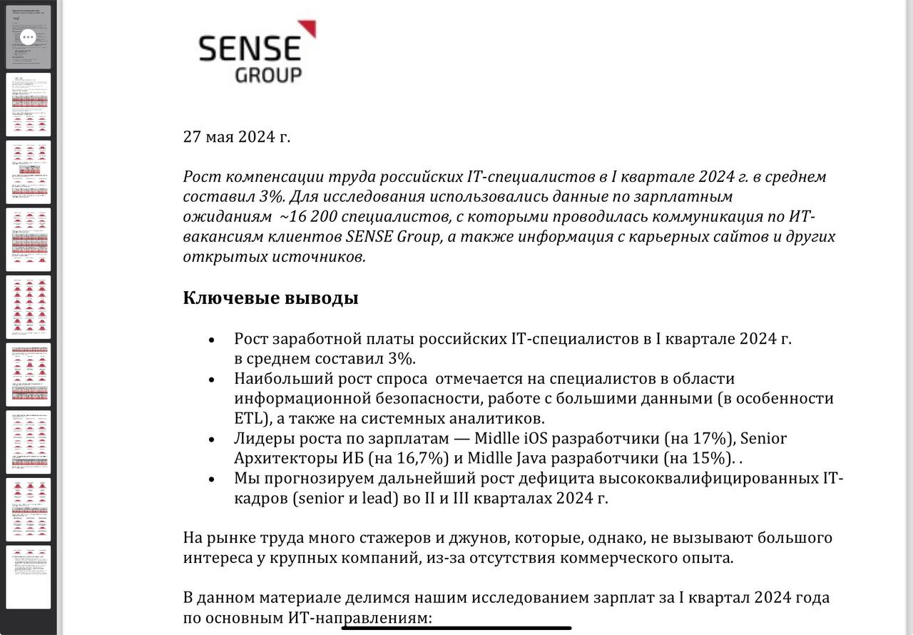📈Анализирую файл заработных плат IT Sense
В очередной раз формирую целый список аргументов о том, что такие исследования не норма, а лишь показатели компаний, участвовавших в нем
✔Норма - это показате... | Сетка — социальная сеть от hh.ru