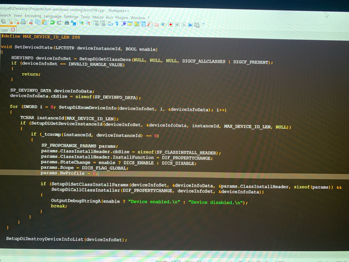 Turn off/on your monitor with C! 
🛑🛑 DON’T DO THIS if you have zero programming knowledge! 🛑🛑
This is a POTENTIALLY COMPLEX AND RISKY OPERATION that involves device management and should be approached... | Сетка — социальная сеть от hh.ru