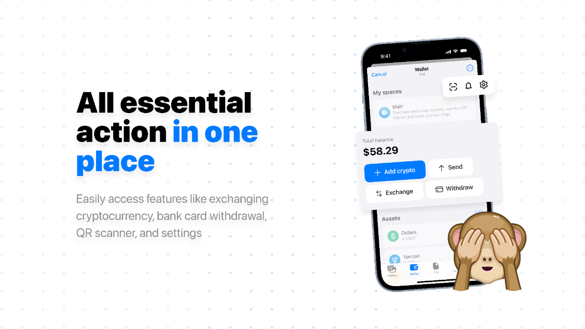 3-е место в конкурсе по дизайну крипто-кошелька Wallet 👏 | Сетка — социальная сеть от hh.ru
