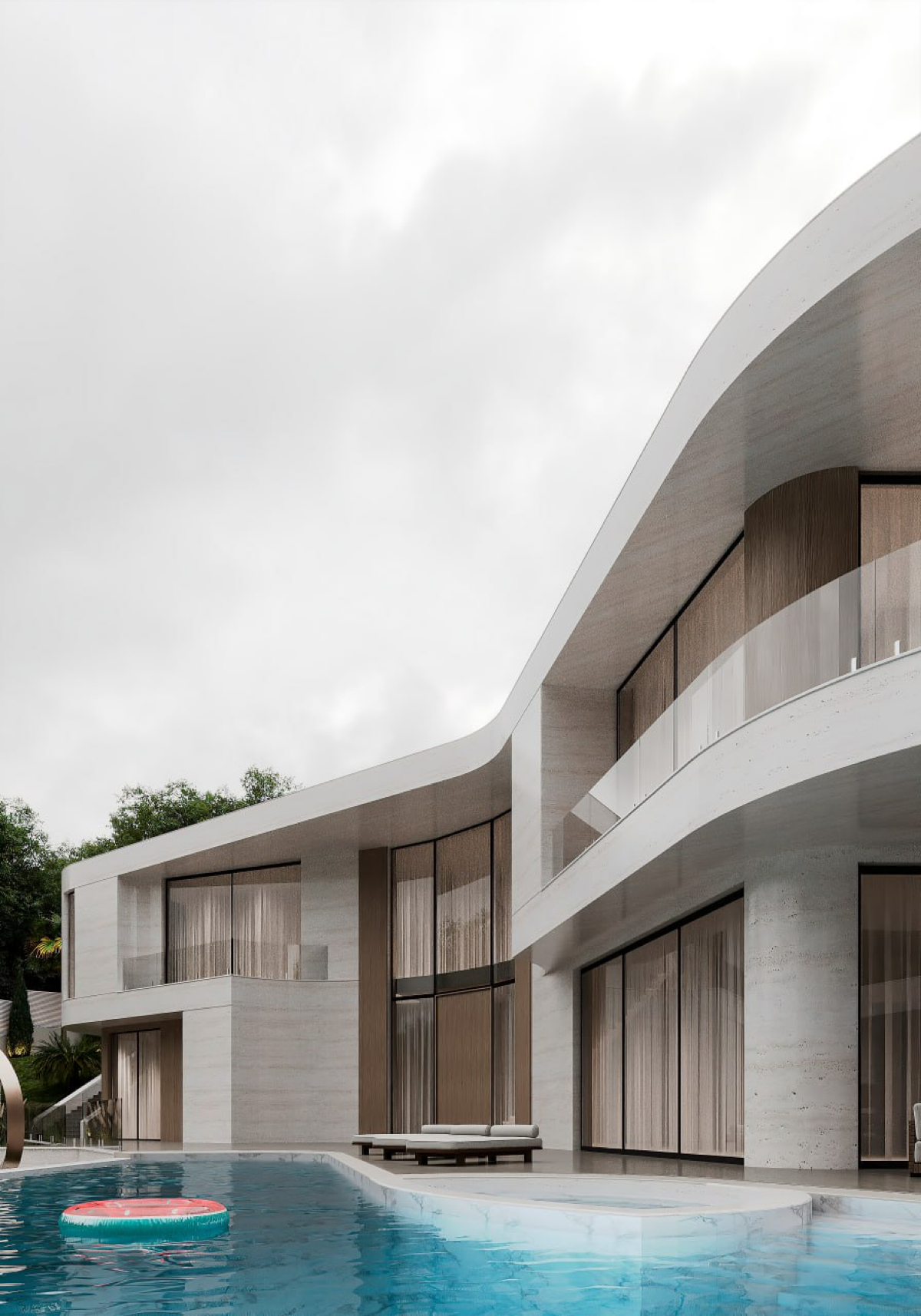 Дом в современным минималистичном стиле. Локация: г. Сочи 
#архитектура #3dsmax #archviz #render #corona #coronarender | Сетка — социальная сеть от hh.ru