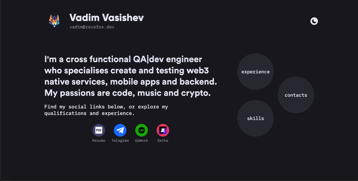 web3 QA fullstack engineer | new resume | Сетка — социальная сеть от hh.ru