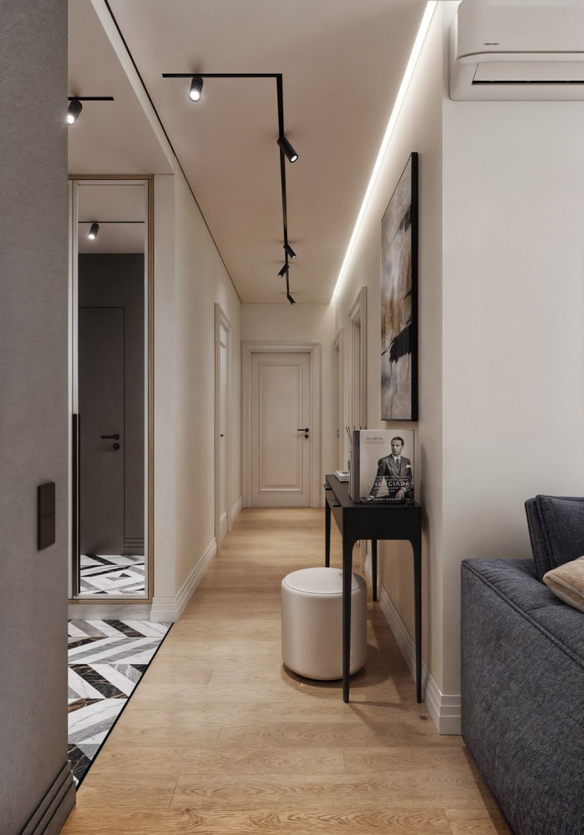 Визуализация квартиры 77кв.м. Локация ю: Москва.
#corona #coronarender #3dsmax #interior #design #3dmax #photoshop | Сетка — социальная сеть от hh.ru