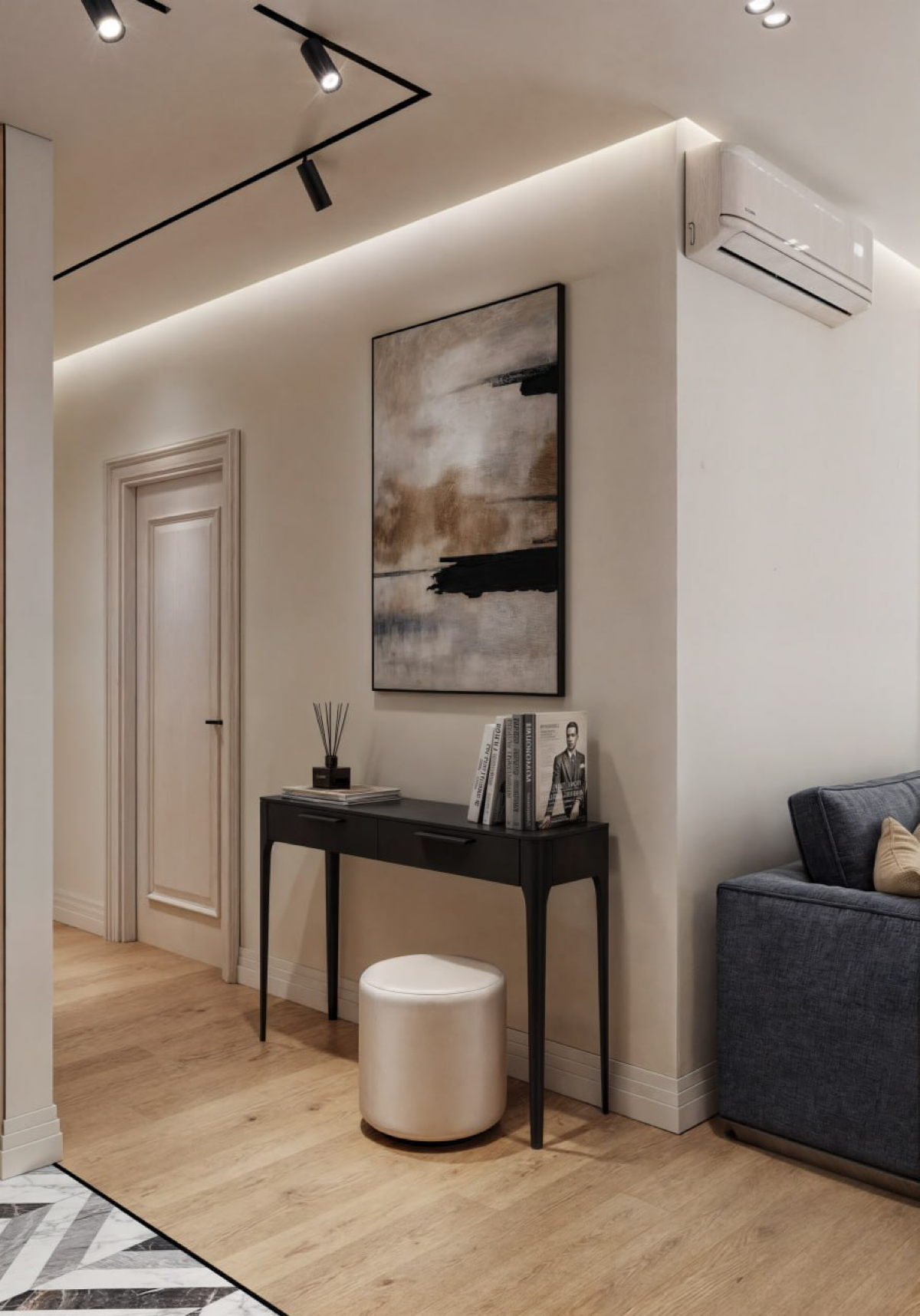 Визуализация квартиры 77кв.м. Локация ю: Москва.
#corona #coronarender #3dsmax #interior #design #3dmax #photoshop | Сетка — социальная сеть от hh.ru