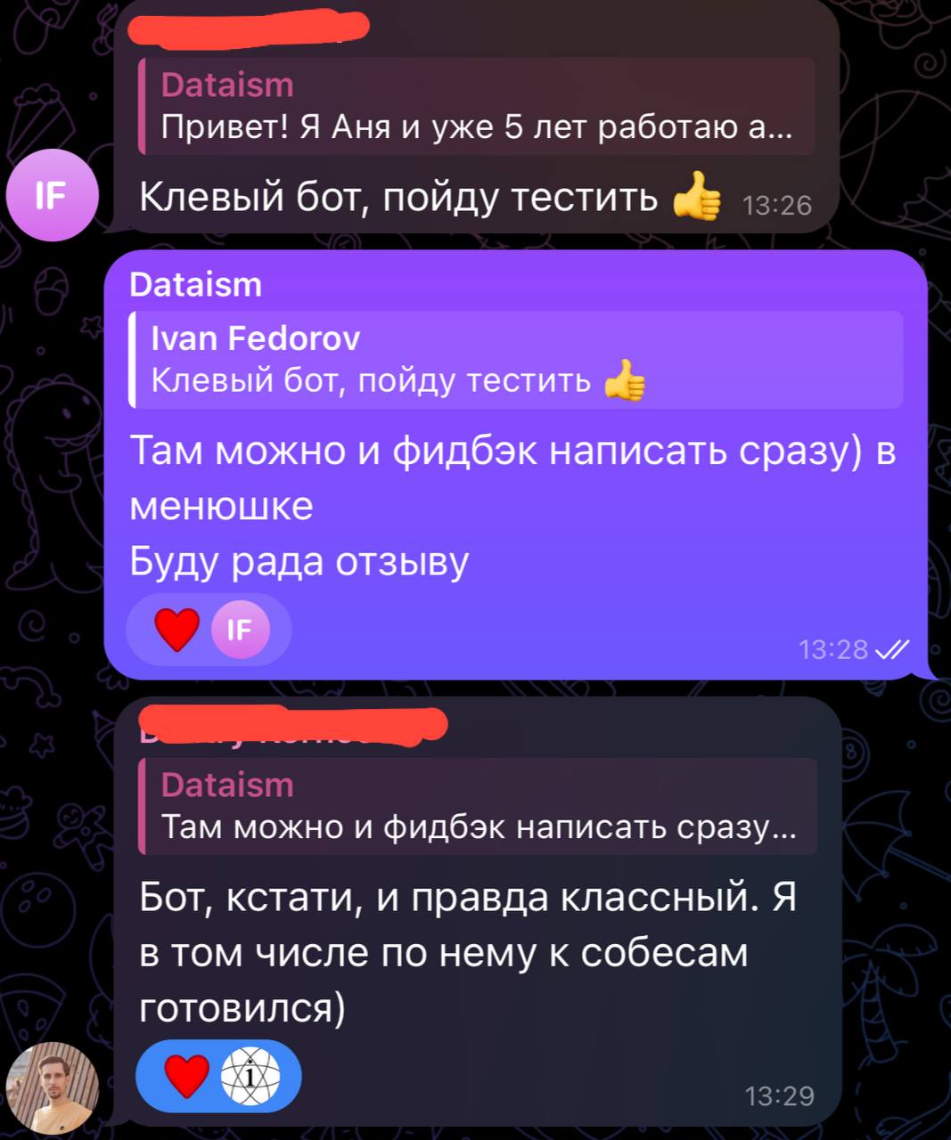 🤩Во-первых, ботом https://t.me/DataismPrepBot воспользовалось уже 1000 человек
🤩Во-вторых, медленно, но верно база вопросов пополняется. Сейчас в работе специализации DE, DS и SA | Сетка — социальная сеть от hh.ru