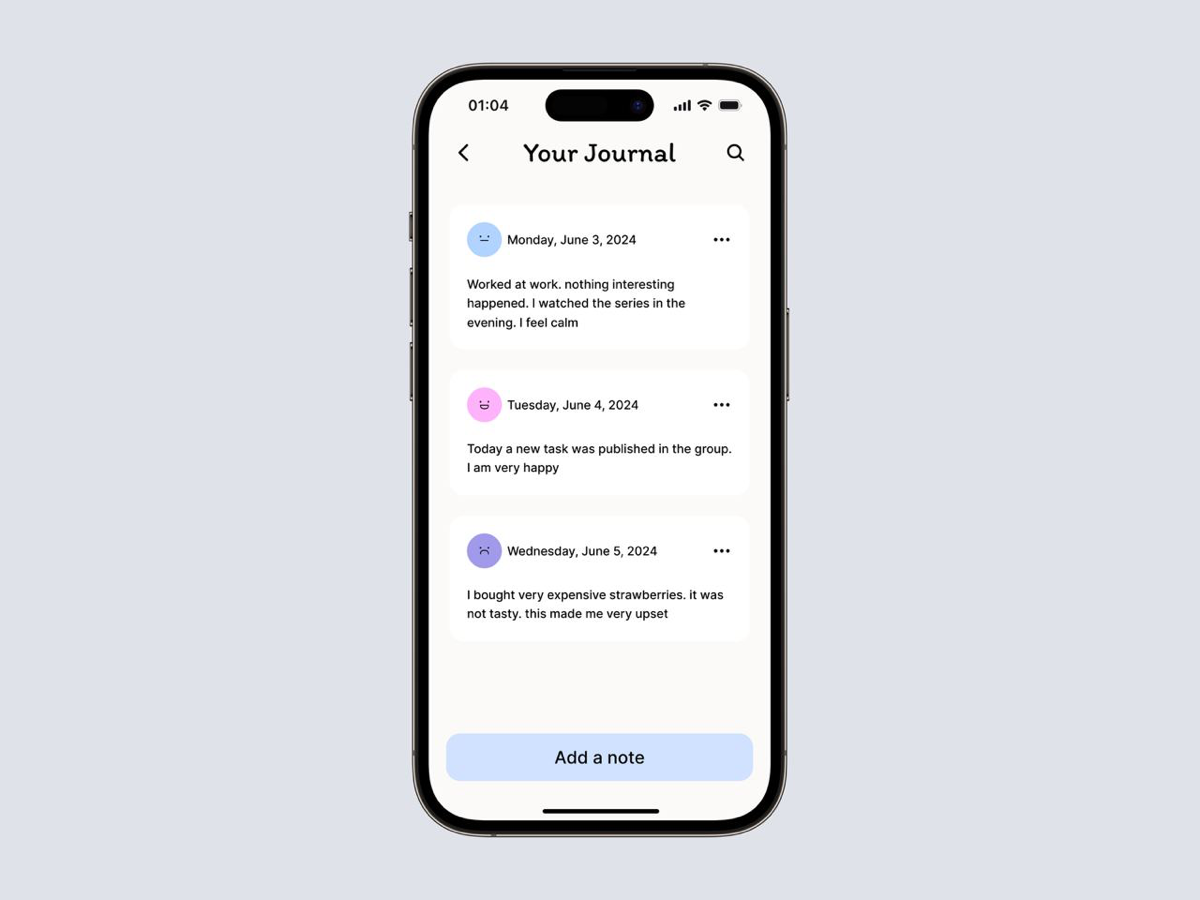 приложение для ввода в привычку отмечать свое настроение. в игровой форме | Сетка — социальная сеть от hh.ru