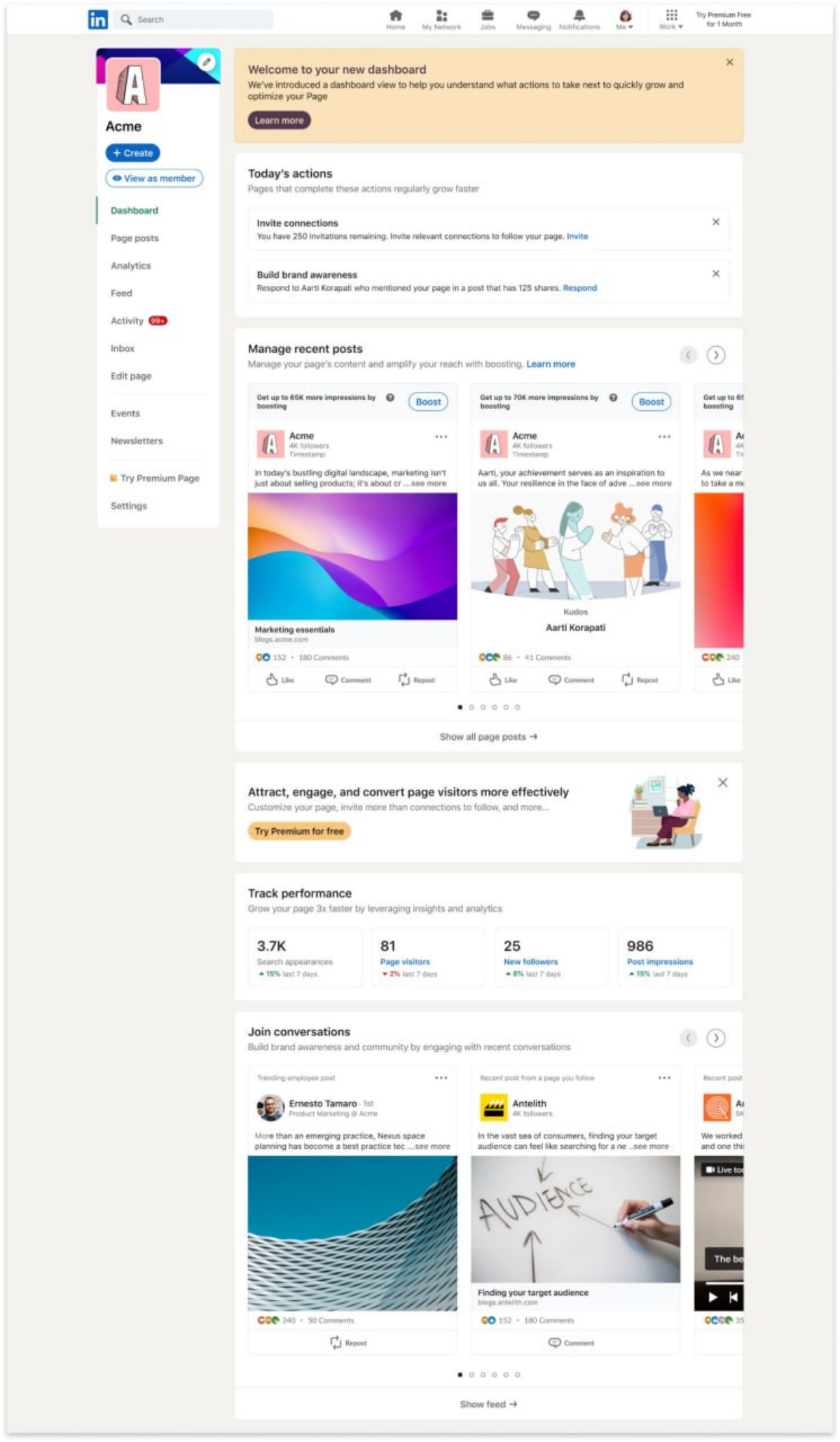 В LinkedIn выкатили новый дешборд для страниц компаний. Что я могу сказать? Зачем портить то, что и так хорошо работало, я не понимаю | Сетка — социальная сеть от hh.ru