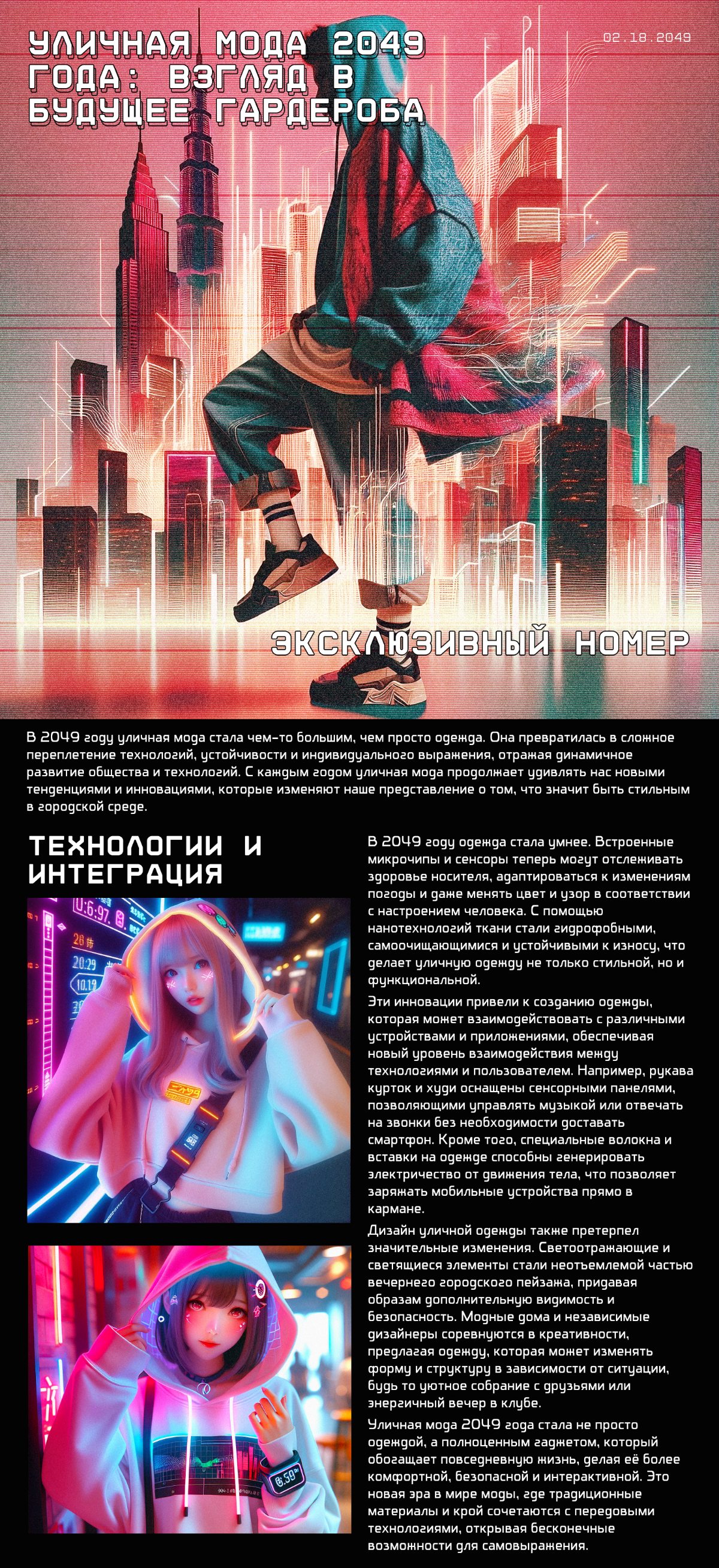 А как по вашему будут выглядеть журналы в будущем? (◕‿◕) 
#журнал #дизайн #вёрстка #киберпанк #мода | Сетка — социальная сеть от hh.ru