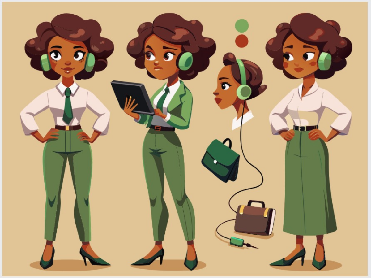 Девчули для электронных курсов "часть 1"
Ну а это конечно Рекрафт.
Ща ещё пару кину. 
Девочки генерируется векторными, не очень разбираются на детали, НОООО за неимением иллюстратора то в целом ОК | Сетка — социальная сеть от hh.ru