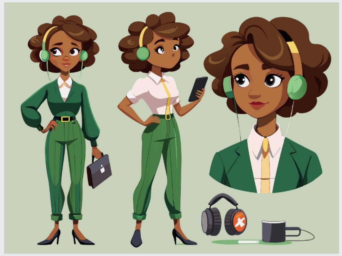 Девчули для электронных курсов "часть 1"
Ну а это конечно Рекрафт.
Ща ещё пару кину. 
Девочки генерируется векторными, не очень разбираются на детали, НОООО за неимением иллюстратора то в целом ОК | Сетка — социальная сеть от hh.ru