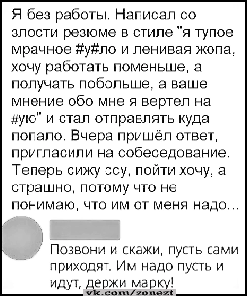 Когда зае...ся откликаться и получать отказы😀 | Сетка — социальная сеть от hh.ru