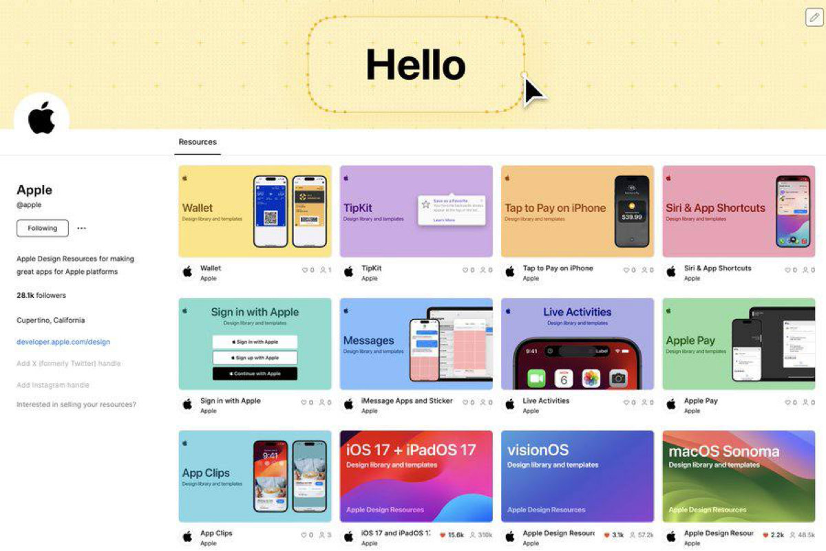 🙌 Apple выкатала 9 новых ресурсов в Figma community | Сетка — социальная сеть от hh.ru