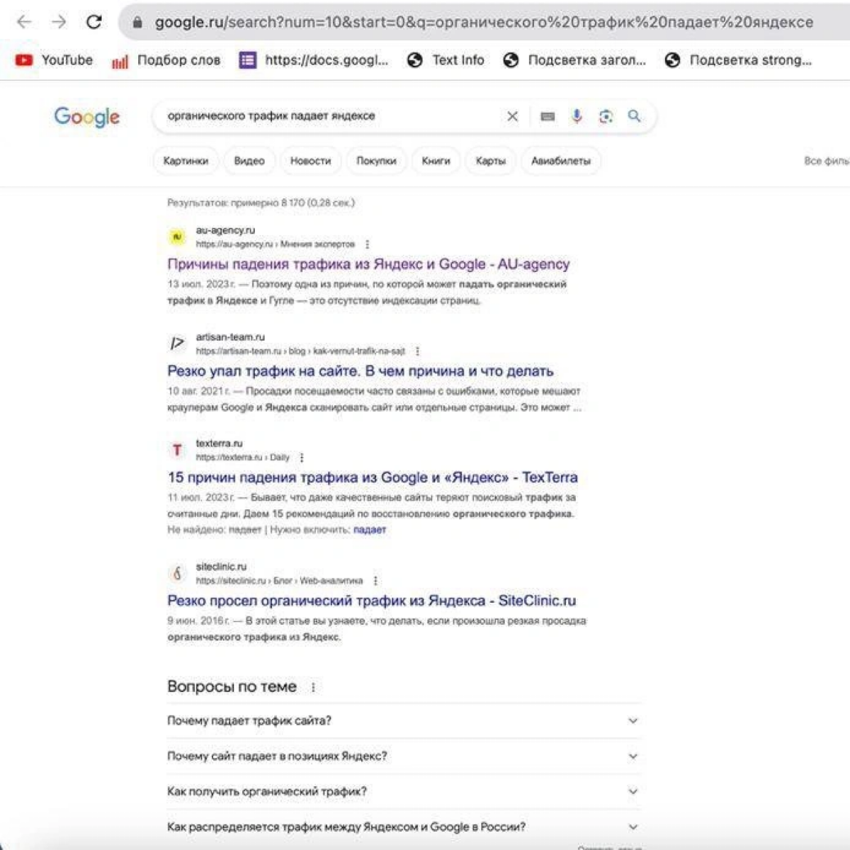 SEO под Google | Сетка — социальная сеть от hh.ru