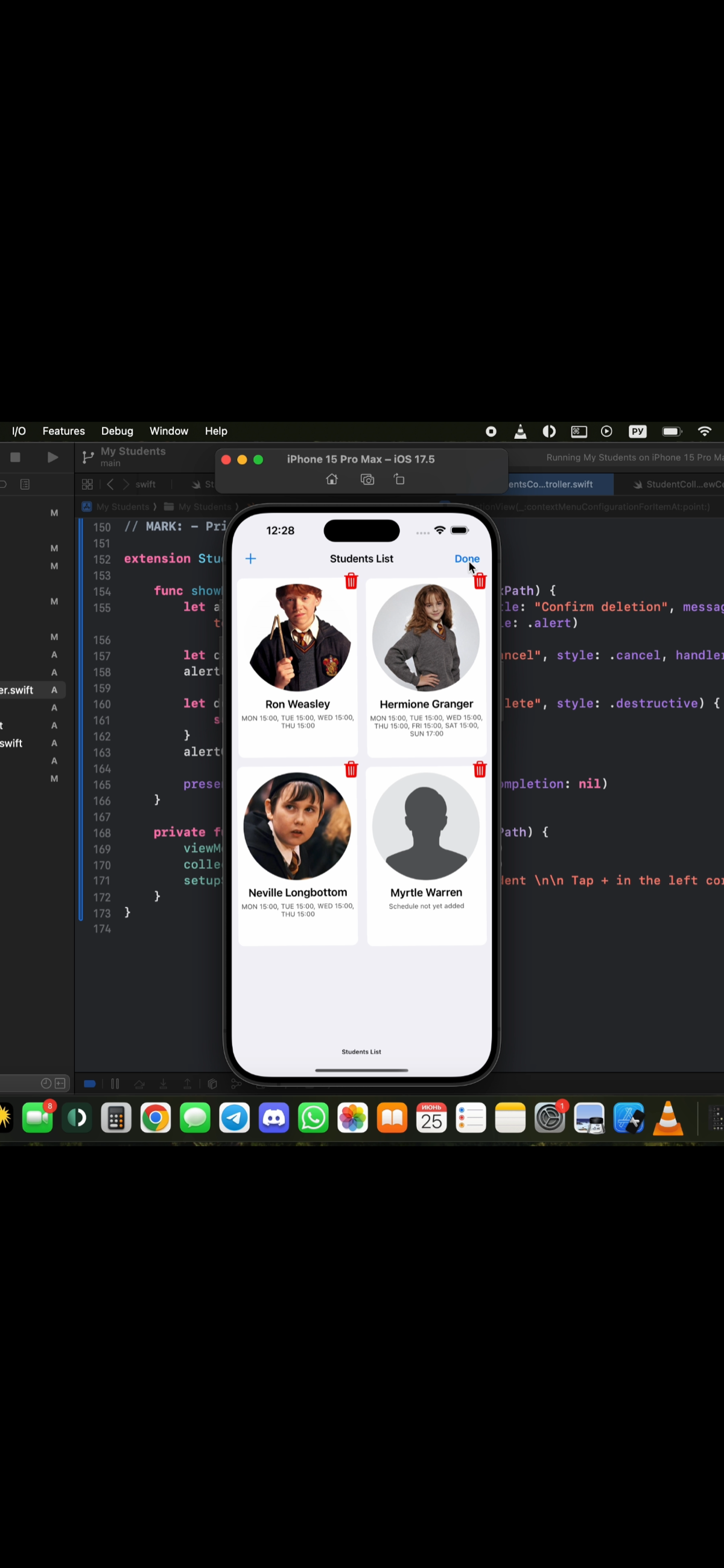 🚀 Enhanced Interaction in UICollectionView: Updated my app to include intuitive delete actions!
1. Context Menus for Easy Deletion: Implemented contextual menus in UICollectionView cells | Сетка — социальная сеть от hh.ru