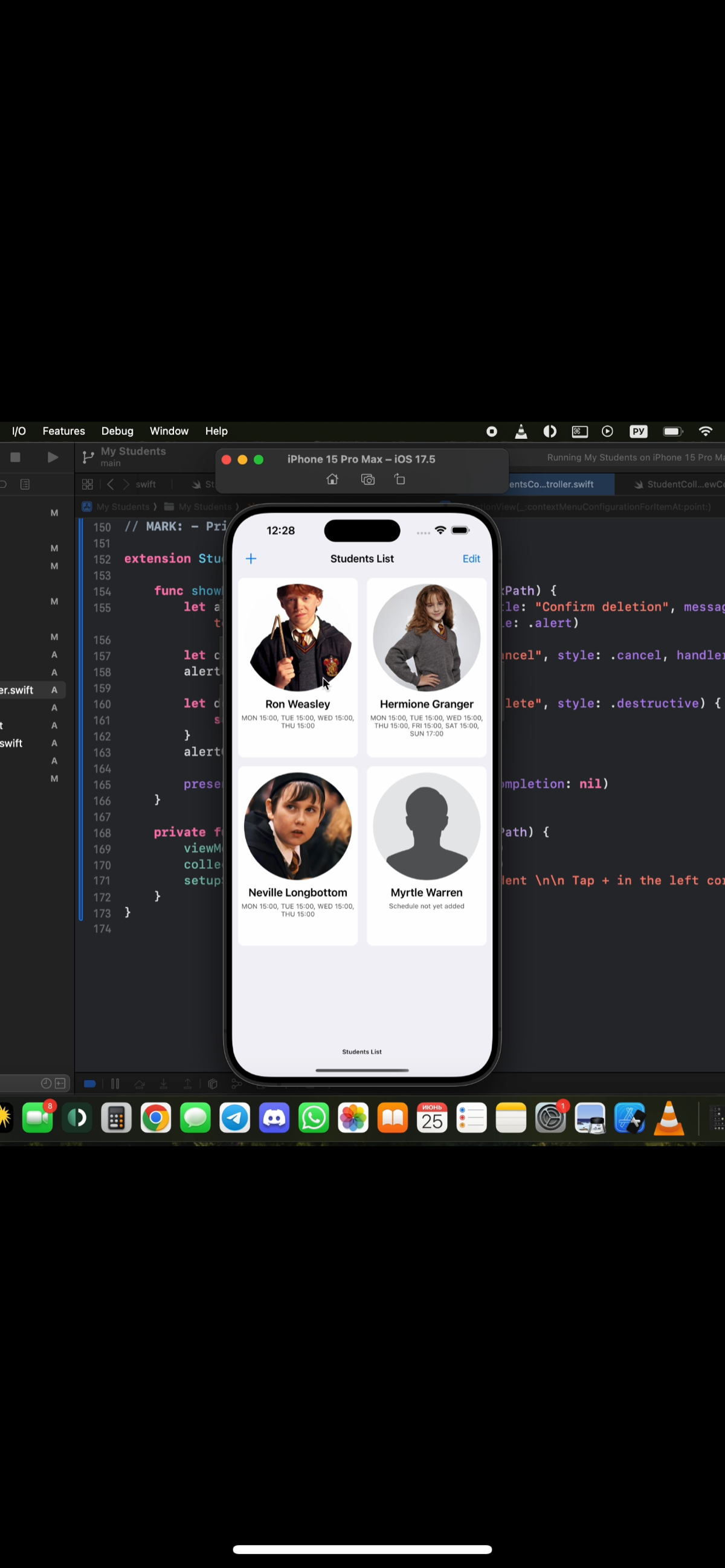 🚀 Enhanced Interaction in UICollectionView: Updated my app to include intuitive delete actions!
1. Context Menus for Easy Deletion: Implemented contextual menus in UICollectionView cells | Сетка — социальная сеть от hh.ru