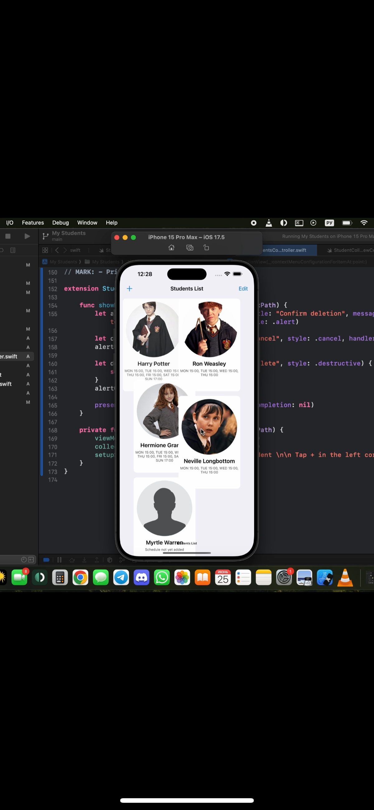 🚀 Enhanced Interaction in UICollectionView: Updated my app to include intuitive delete actions!
1. Context Menus for Easy Deletion: Implemented contextual menus in UICollectionView cells | Сетка — социальная сеть от hh.ru