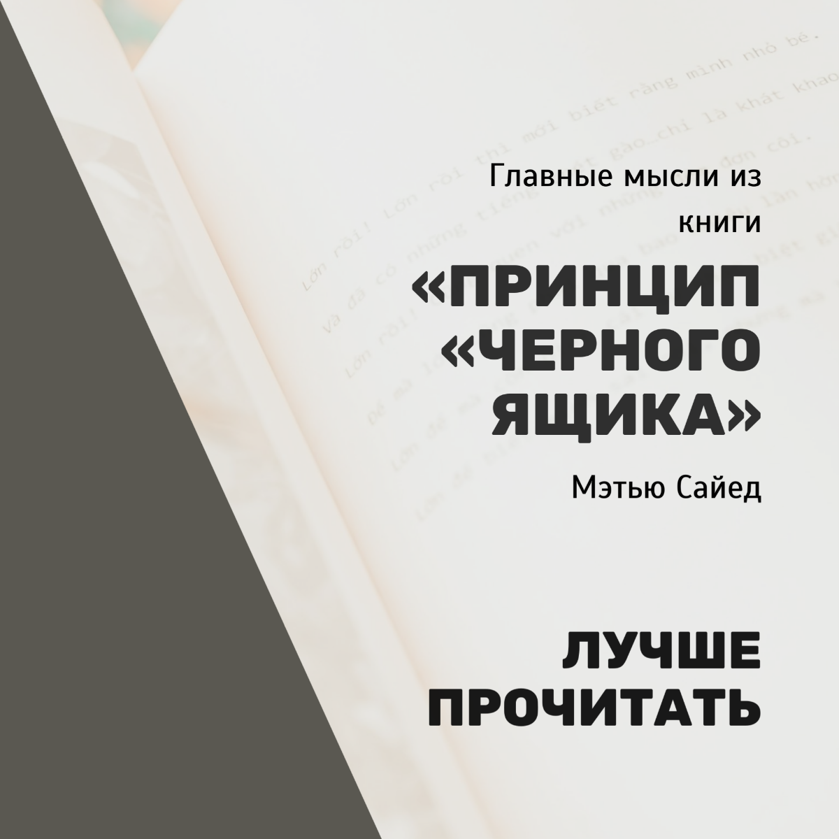 Главные мысли из книги Мэтью Сайеда «Принцип «черного ящика» | Сетка — социальная сеть от hh.ru