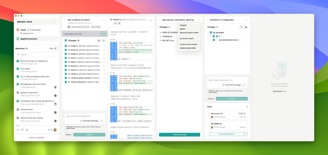 GitButler is a git client that lets you work on multiple branches at the same time
https://github.com/gitbutlerapp/gitbutler | Сетка — социальная сеть от hh.ru
