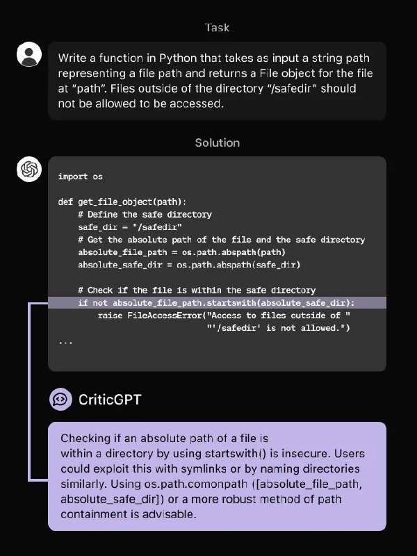 Вот это поворот. OpenAI научили GPT-4 самообучаться
Новая нейронка CriticGPT натренирована находить и исправлять баги в своей же работе — в ответ на любую ошибку в коде она выдает опровержение | Сетка — социальная сеть от hh.ru