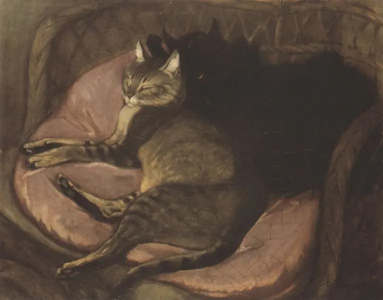 Кошки *Теофиля Александра Стейнлена
Начало ХХ века.*#котвыходня | Сетка — социальная сеть от hh.ru