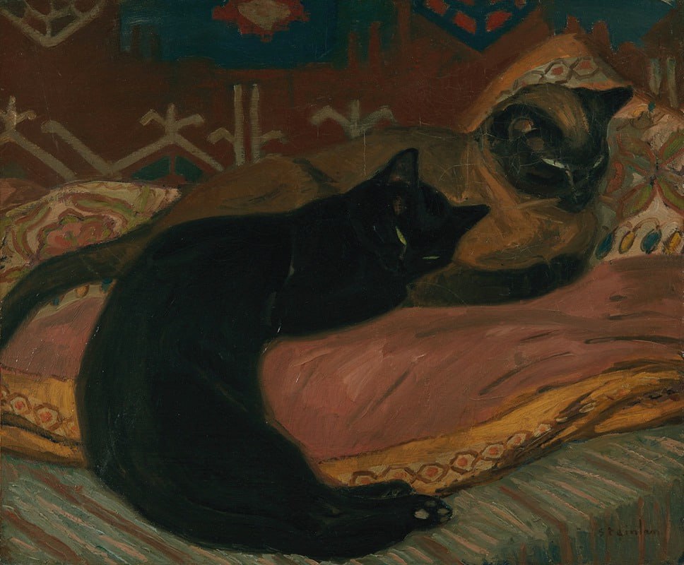 Кошки *Теофиля Александра Стейнлена
Начало ХХ века.*#котвыходня | Сетка — социальная сеть от hh.ru