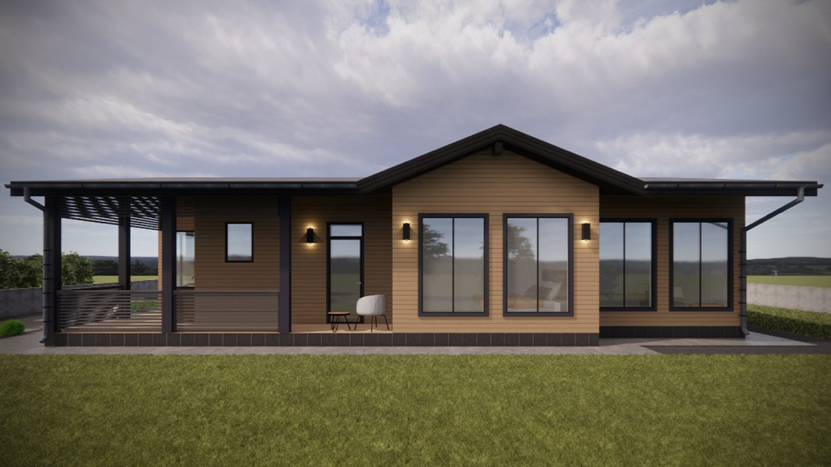 дизайн фасадов одноэтажного жилого дома на летнее время 
#архитектор #дизайнфасадов #чертежи #визуализация #концепция | Сетка — социальная сеть от hh.ru